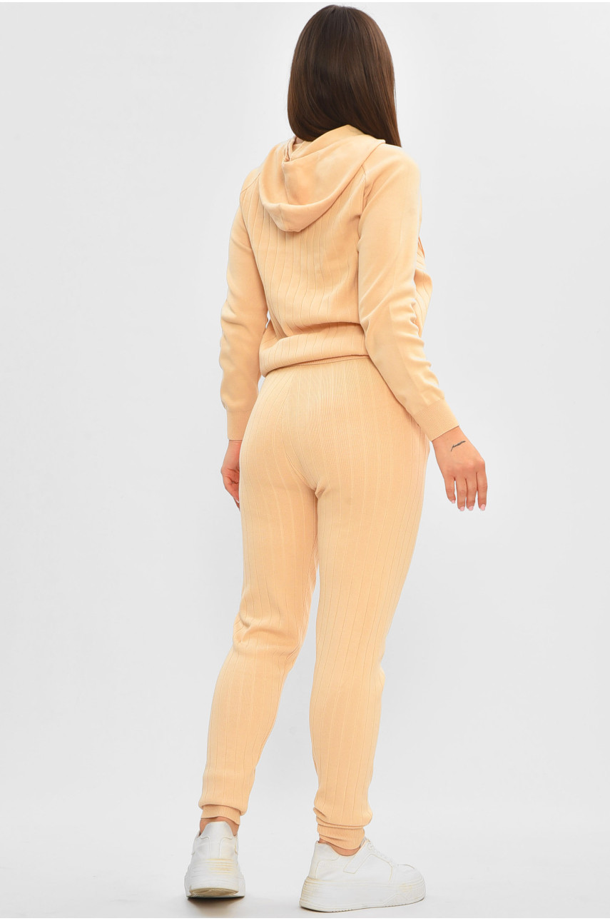 Костюм женский трикотажный бежевого цвета 830801 187071 Костюм женский трикотажный бежевого цвета 830801 187071
