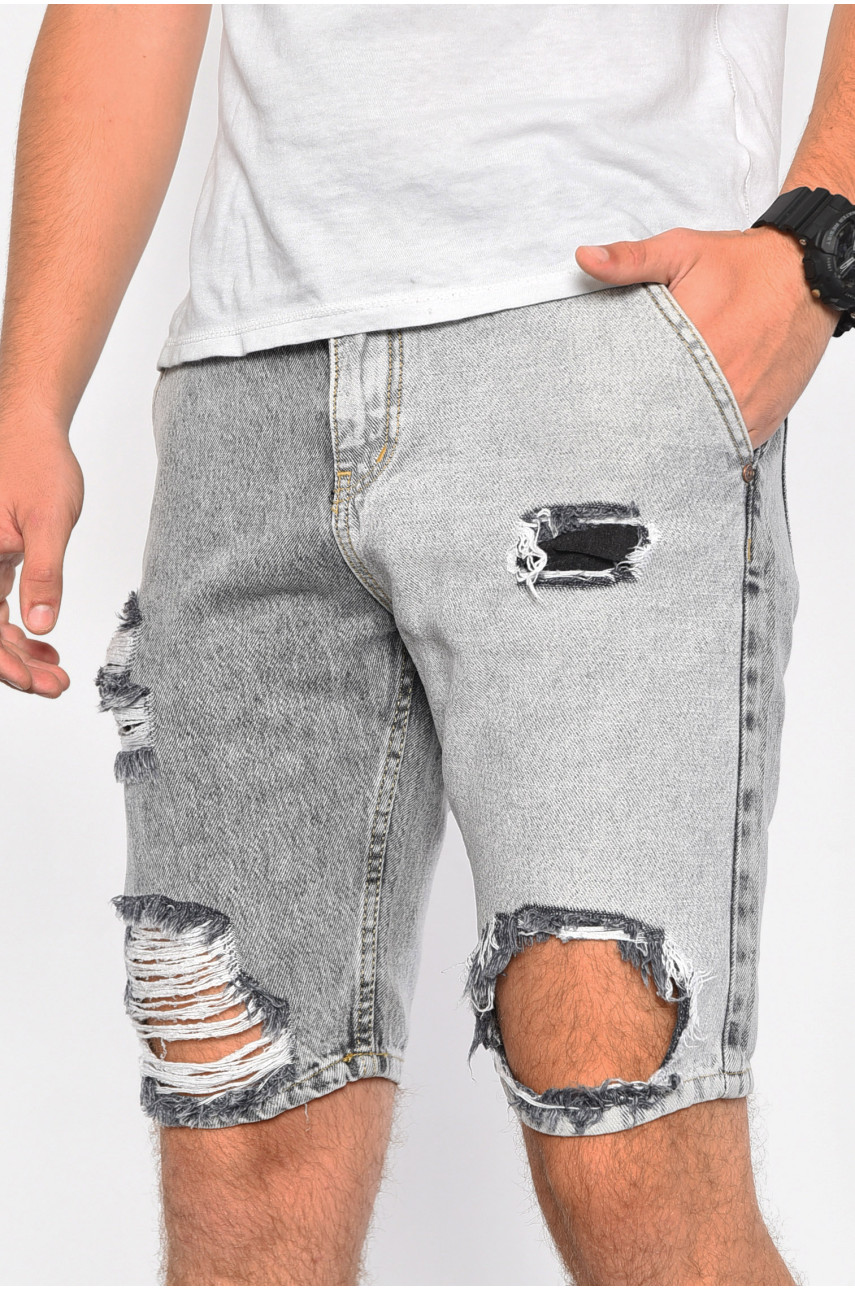 Шорти чоловічі джинсові сірого кольору 615 187097