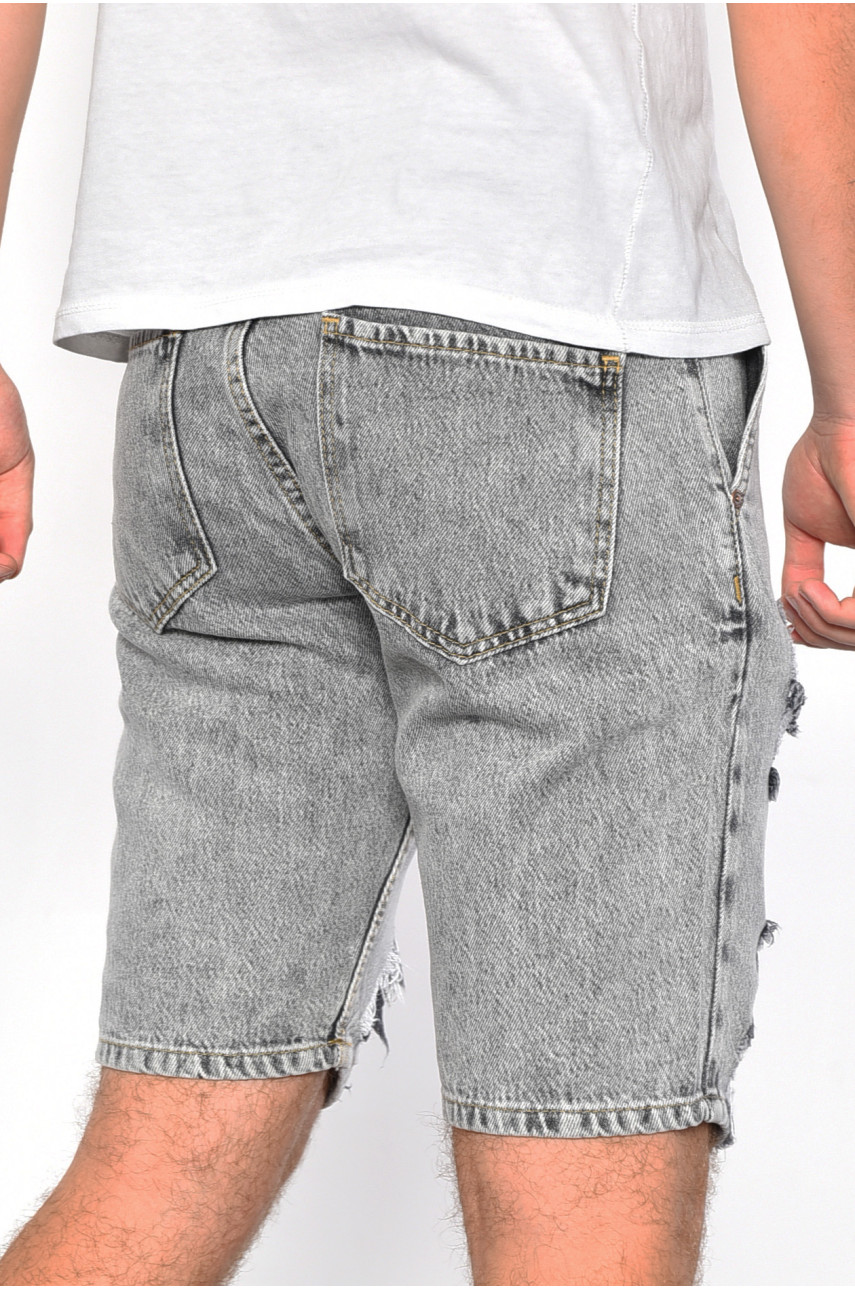 Шорти чоловічі джинсові сірого кольору 615 187097
