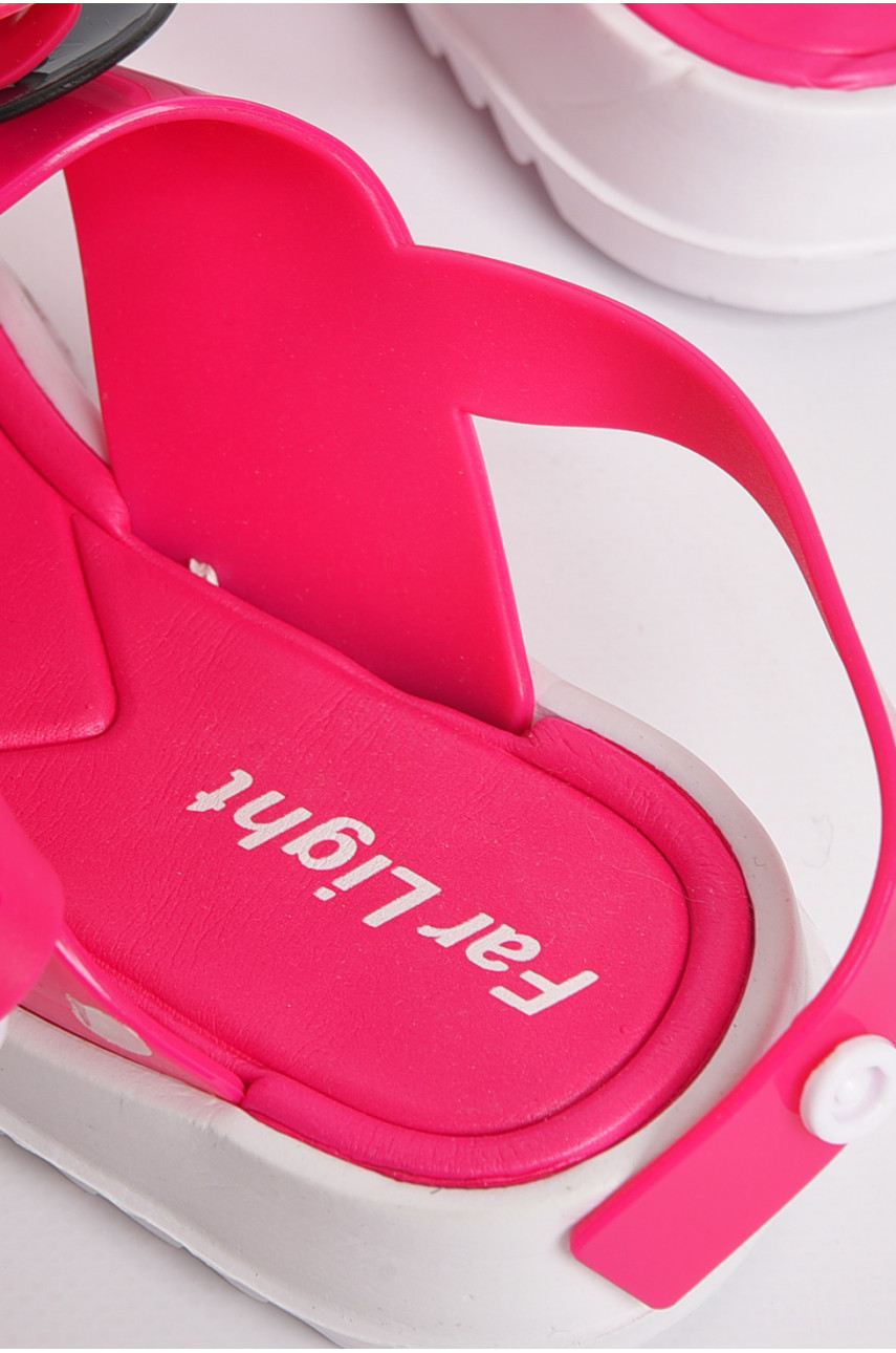 Босоніжки дитячі для дівчинки темно-рожевого кольору 8434-13 187128