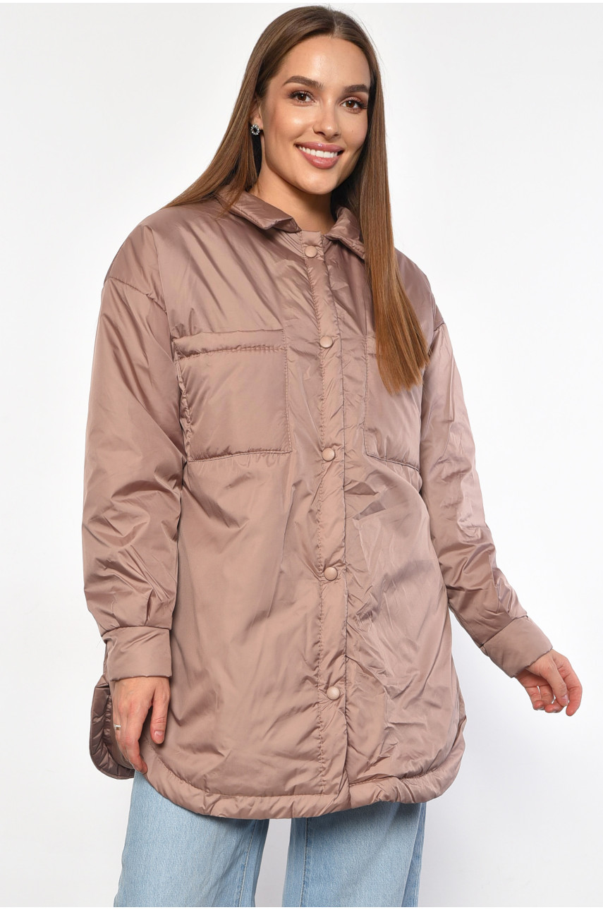 Куртка жіноча демісезонна кольору мокко 542 187141 Куртка жіноча демісезонна кольору мокко 542 187141