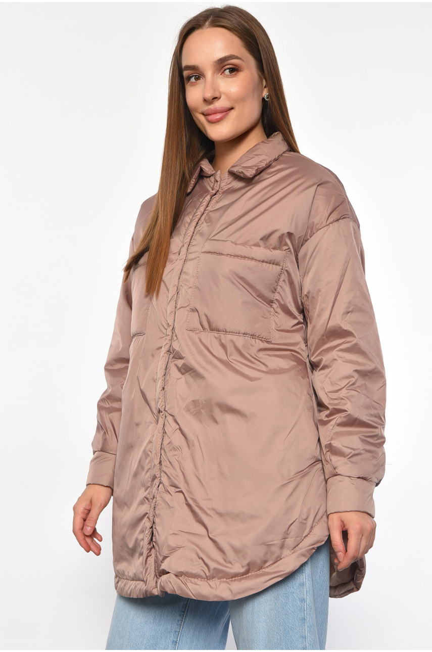 Куртка жіноча демісезонна кольору мокко 542 187141 Куртка жіноча демісезонна кольору мокко 542 187141