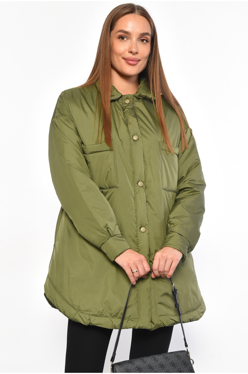 Куртка жіноча демісезонна кольору хакі 542 187142