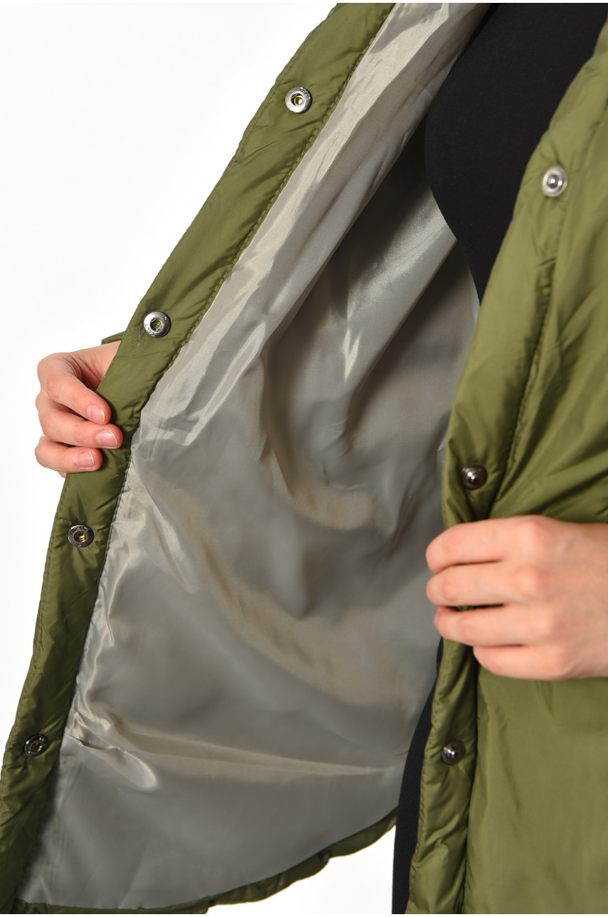 Куртка жіноча демісезонна кольору хакі 542 187142 Куртка жіноча демісезонна кольору хакі 542 187142