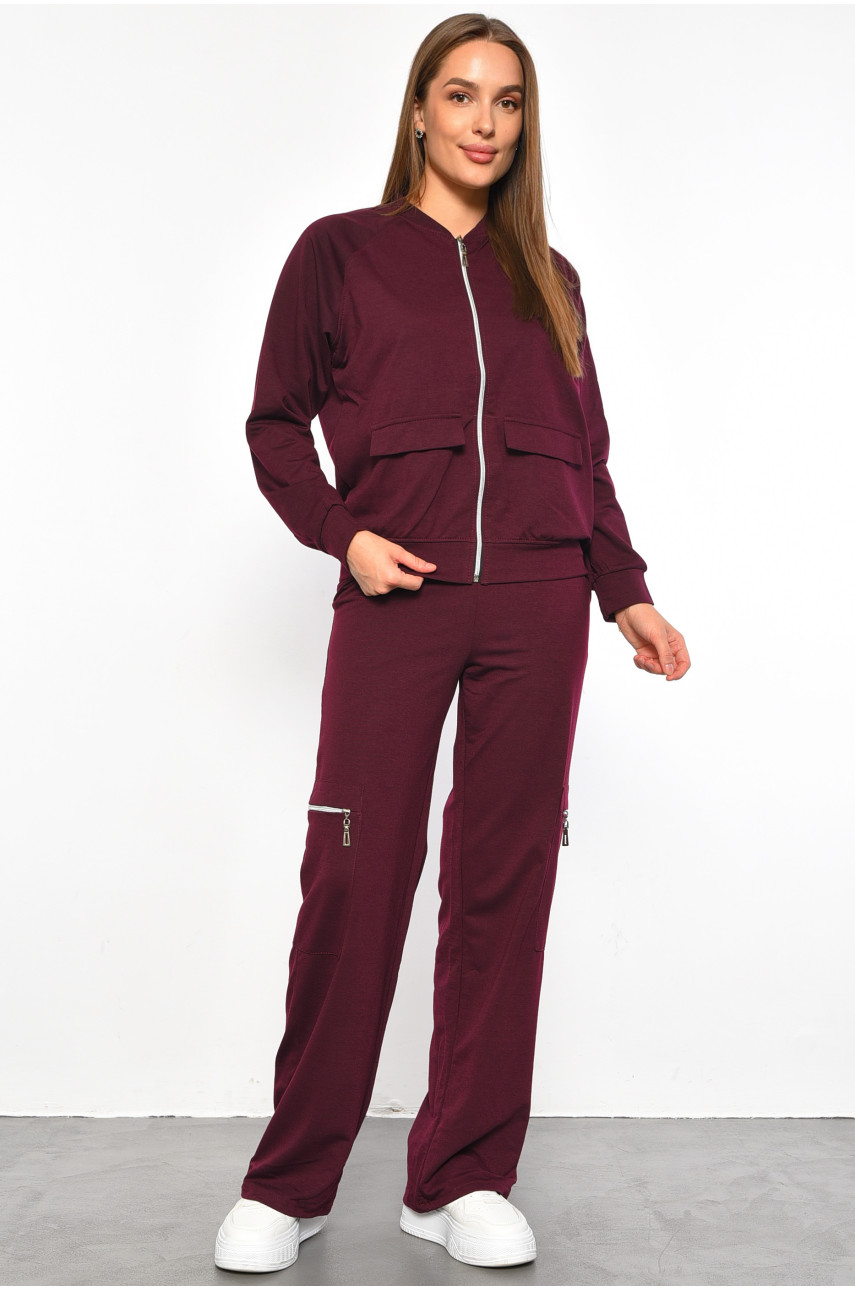 Костюм женский бордового цвета 599 187144 Костюм женский бордового цвета 599 187144
