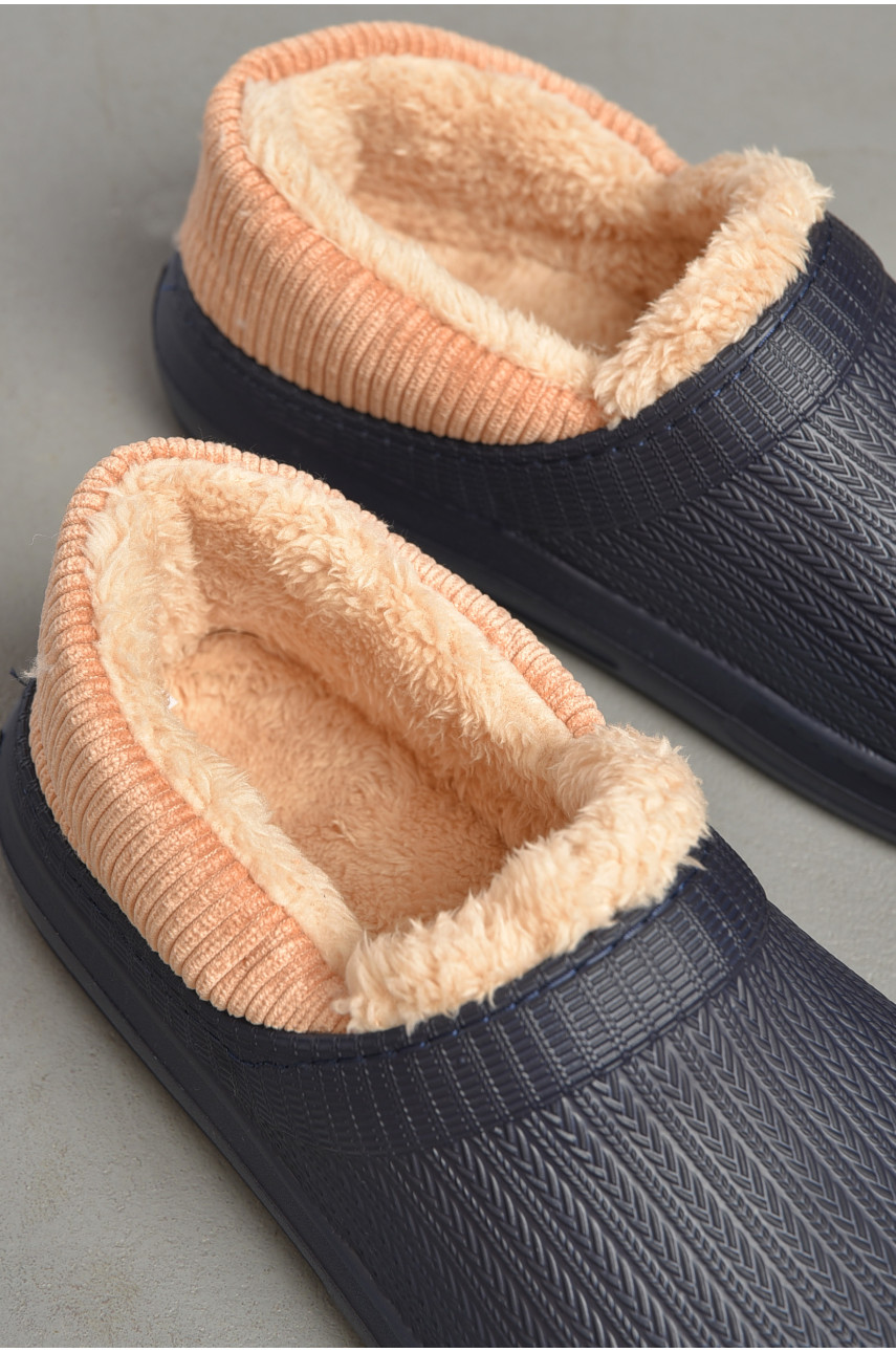 Калоші жіночі утеплені темно-синього кольору DH-651 187159