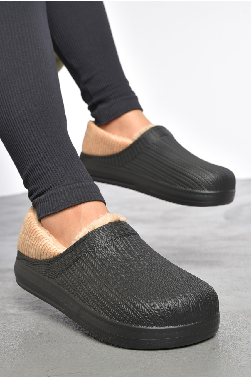 Калоші жіночі утеплені чорного кольору DH-651 187162