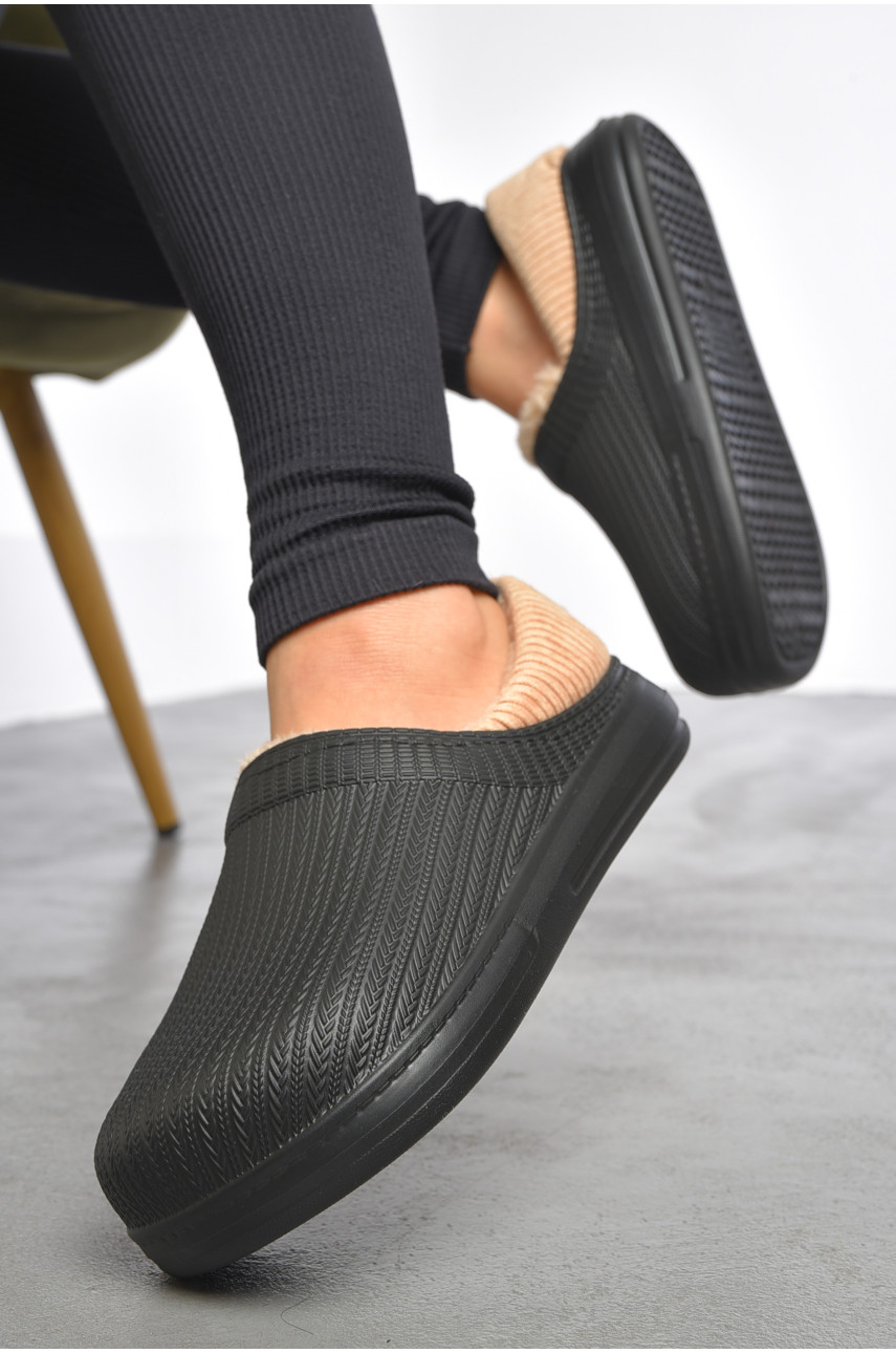 Калоші жіночі утеплені чорного кольору DH-651 187162