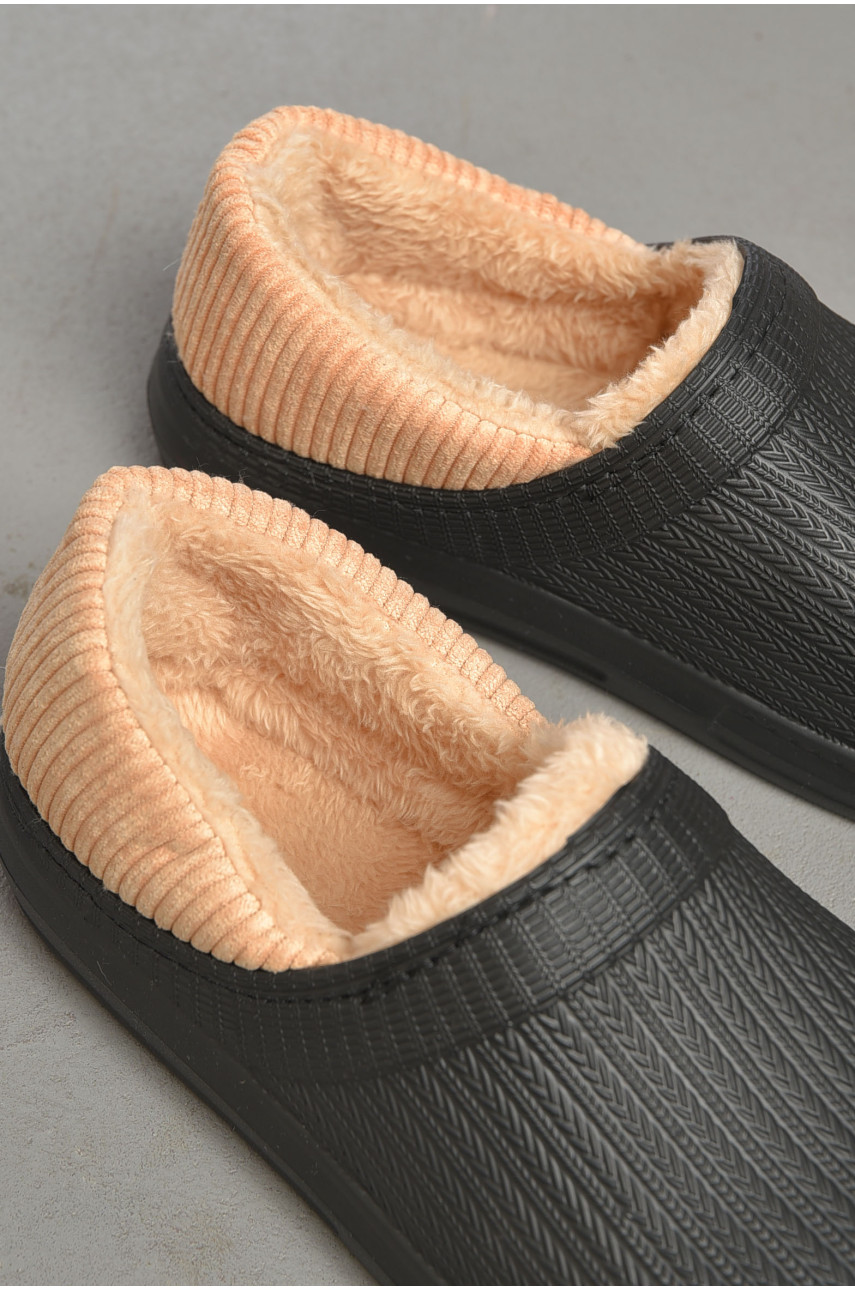 Калоші жіночі утеплені чорного кольору DH-651 187162