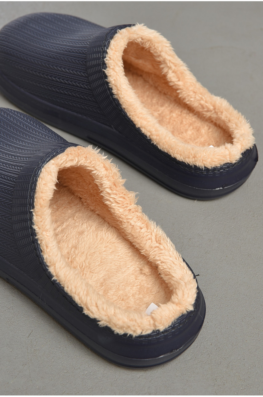 Галоши женские без задника утепленные темно-синего цвета DH-650 187163