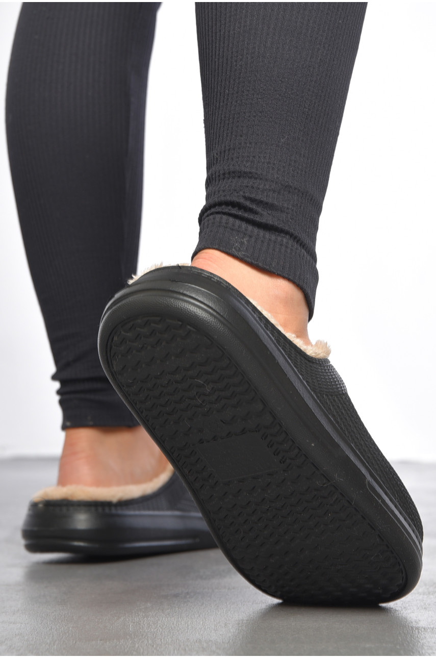Калоші жіночі без задника утеплені чорного кольору DH-650 187168 Калоші жіночі без задника утеплені чорного кольору DH-650 187168