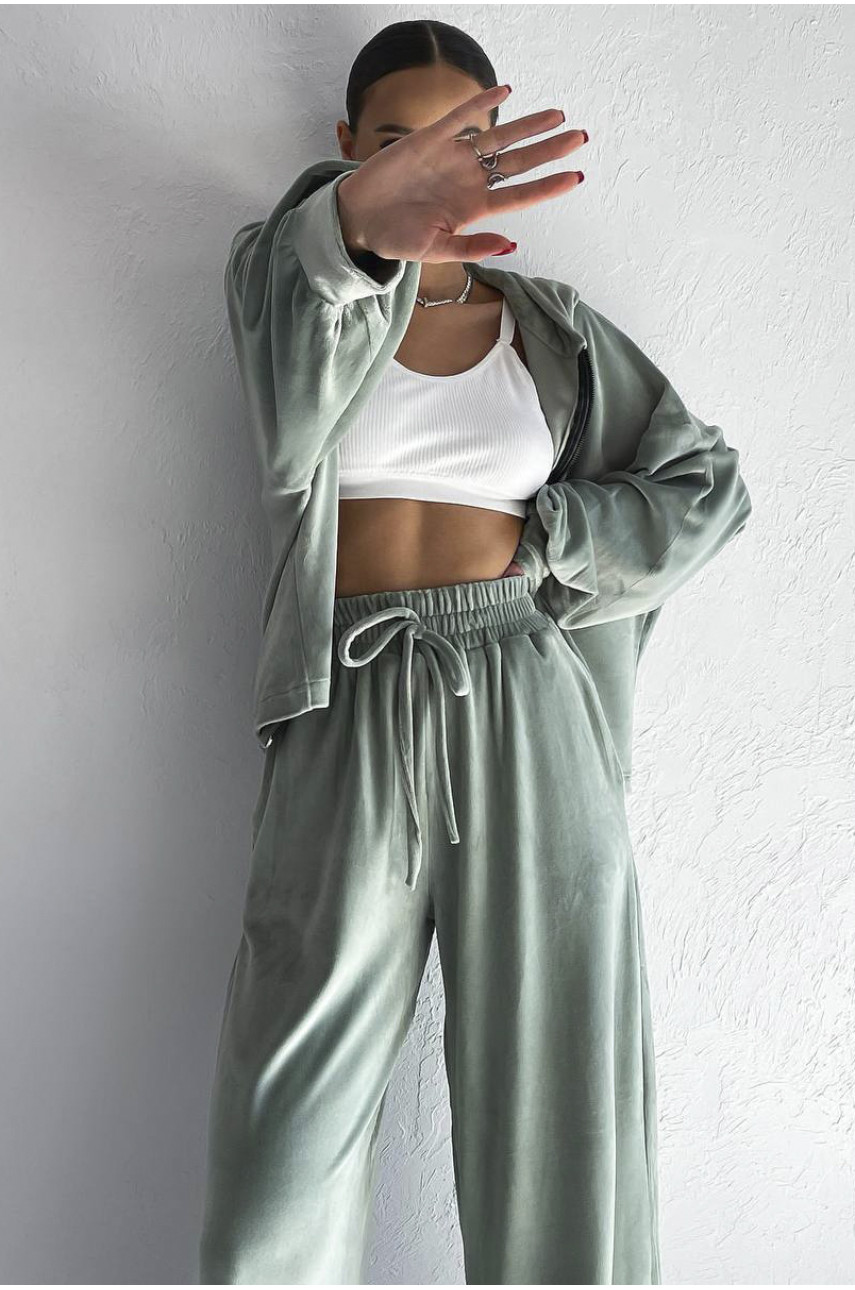 Спортивный костюм женский фисташкового цвета 1117 187180