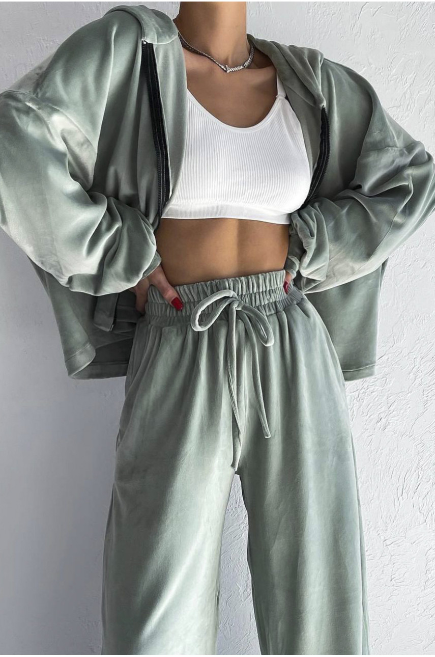 Спортивный костюм женский фисташкового цвета 1117 187180