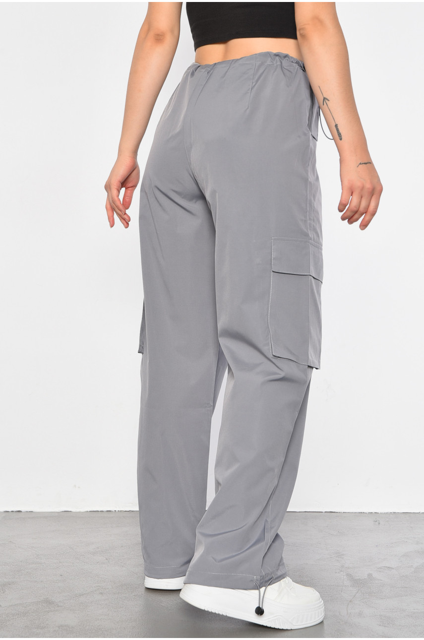 Штаны женские карго серого цвета 5366 187189 Штаны женские карго серого цвета 5366 187189