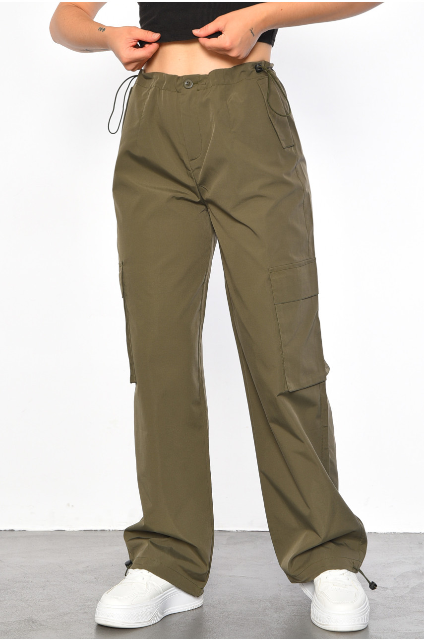 Штаны женские карго цвета хаки 5366 187191