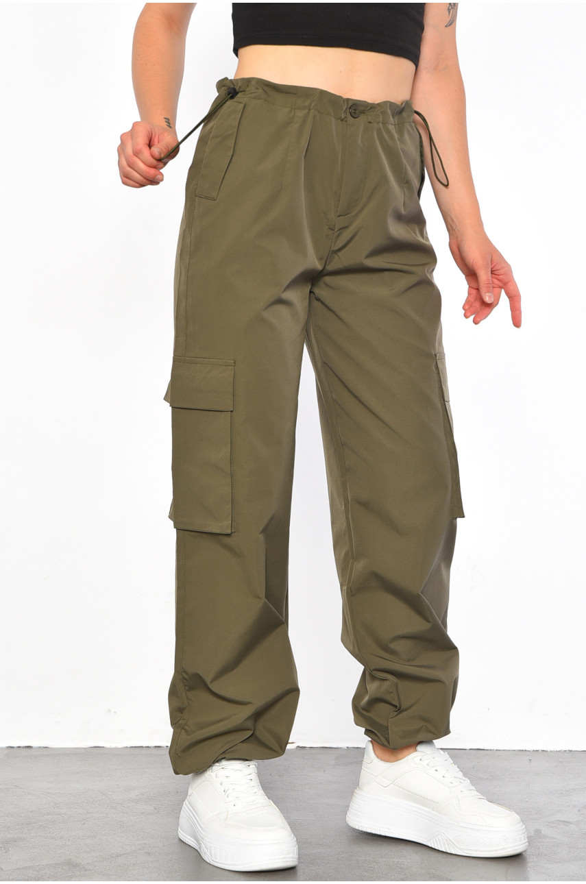 Штаны женские карго цвета хаки 5366 187191