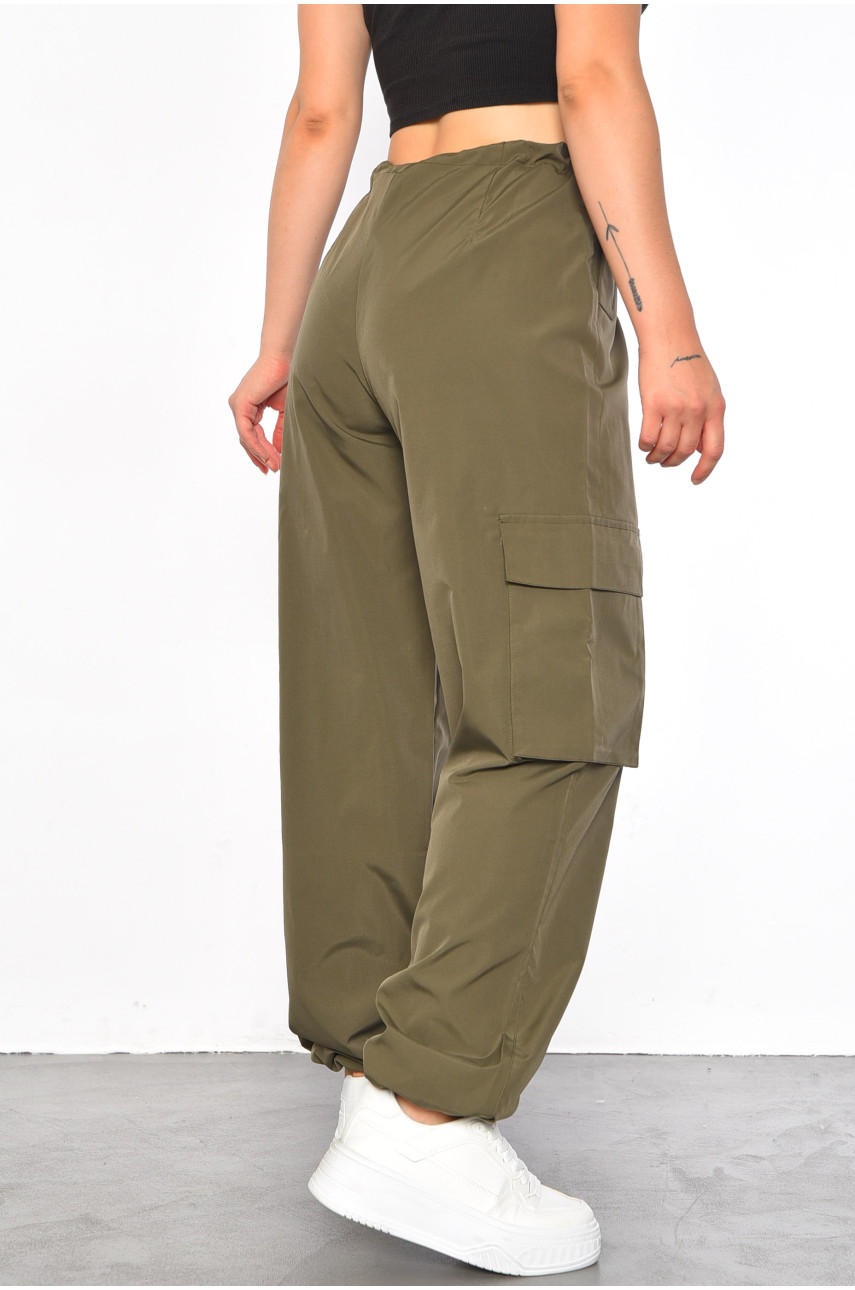 Штаны женские карго цвета хаки 5366 187191
