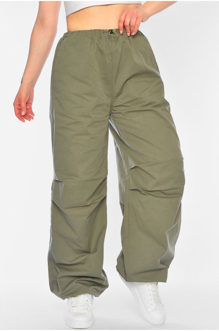 Штаны женские карго цвета хаки 5333 187196