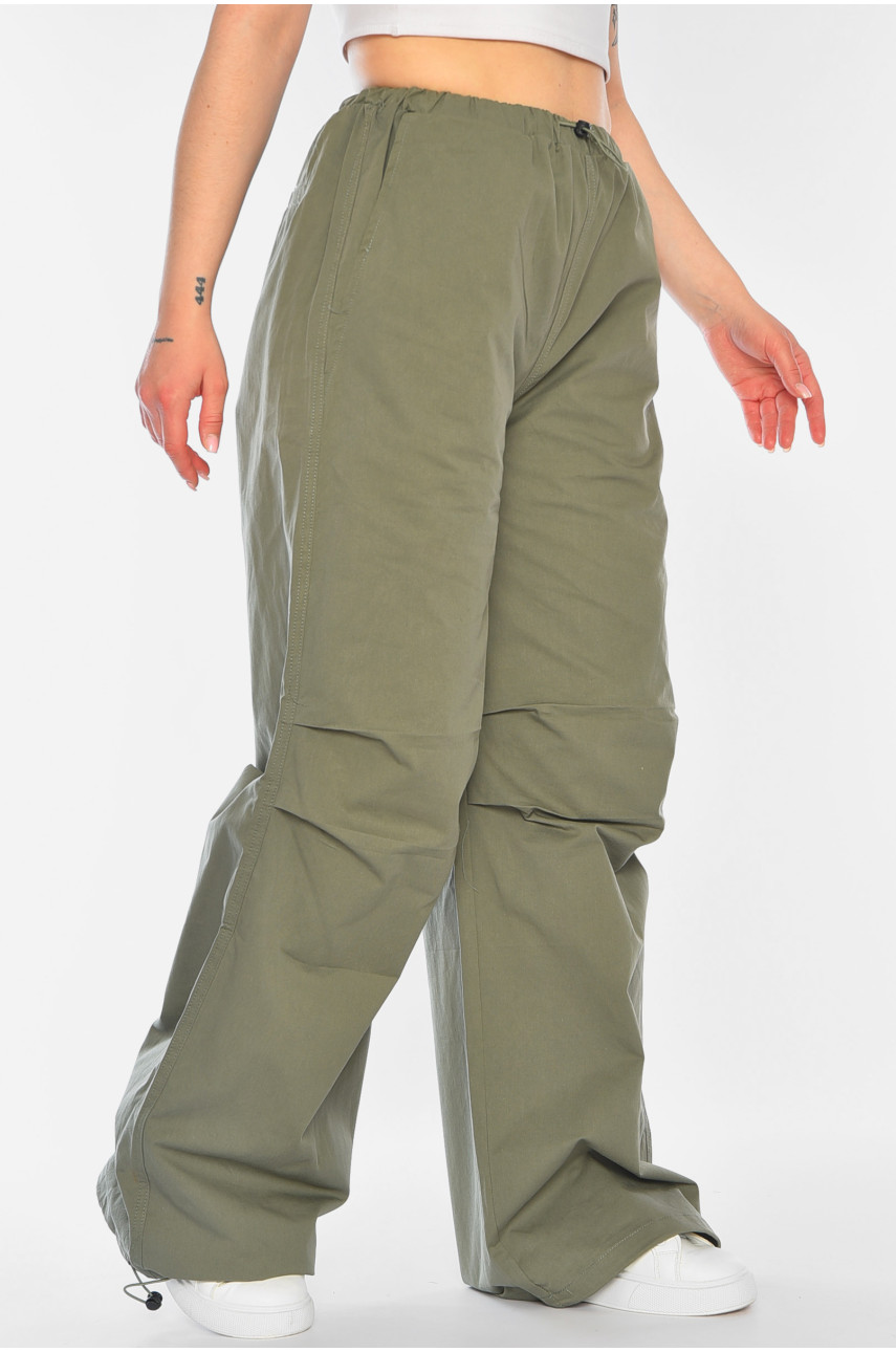 Штаны женские карго цвета хаки 5333 187196