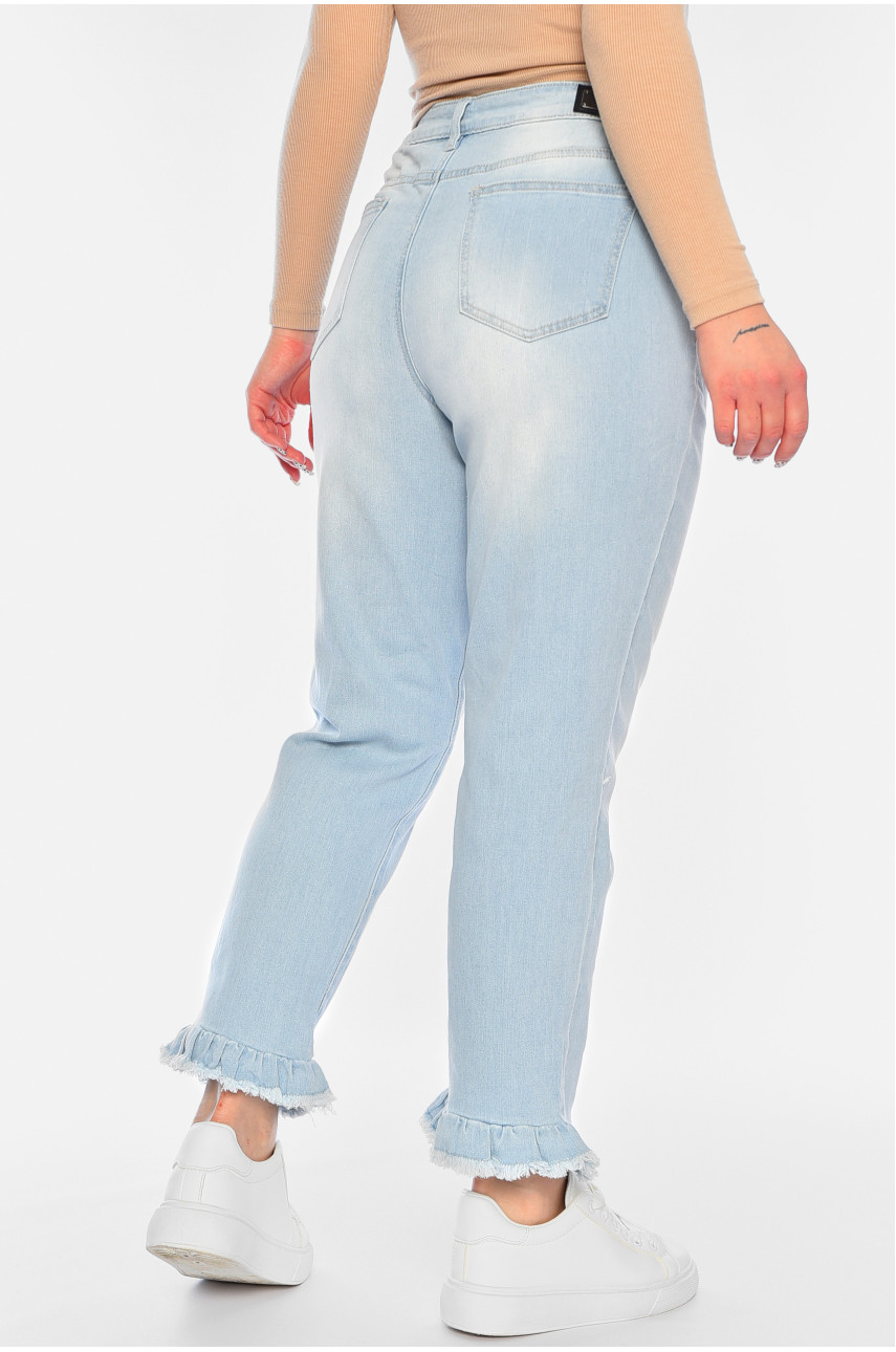 Джинси жіночі блакитного кольору 187213