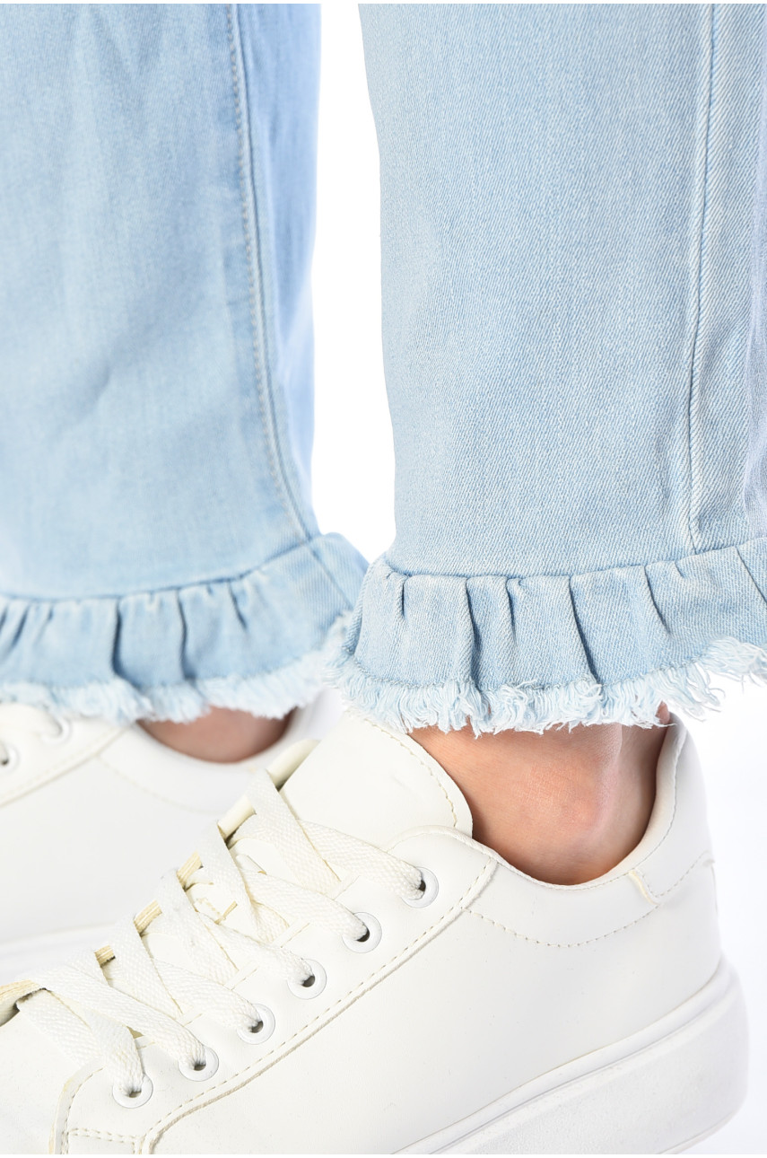 Джинси жіночі блакитного кольору 187213