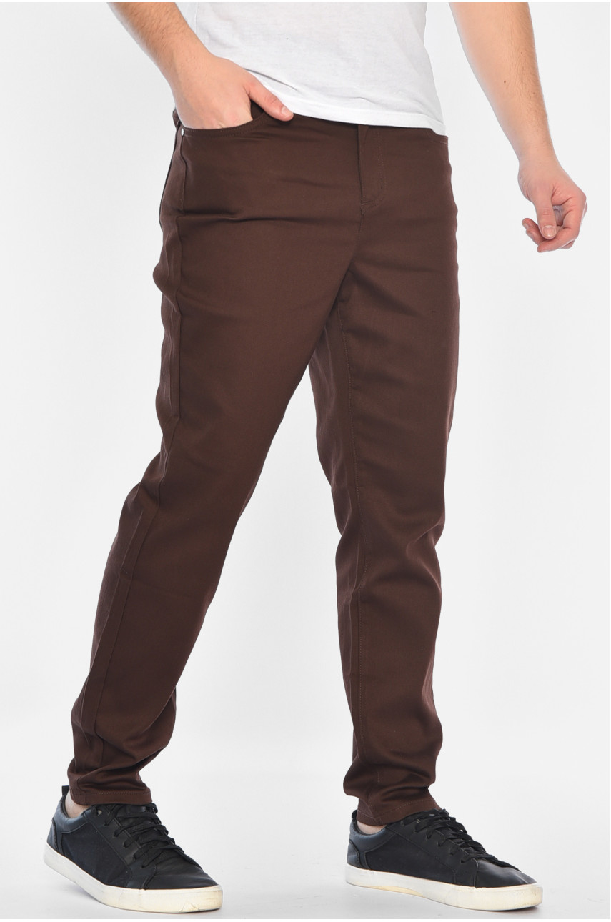 Брюки мужские коричневого цвета 187215