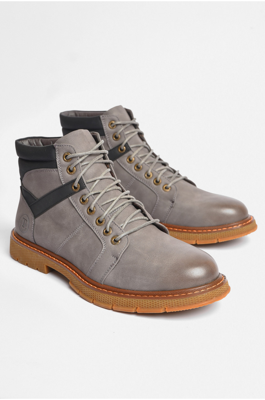 Черевики чоловічі демісезонні сірого кольору 605 187241