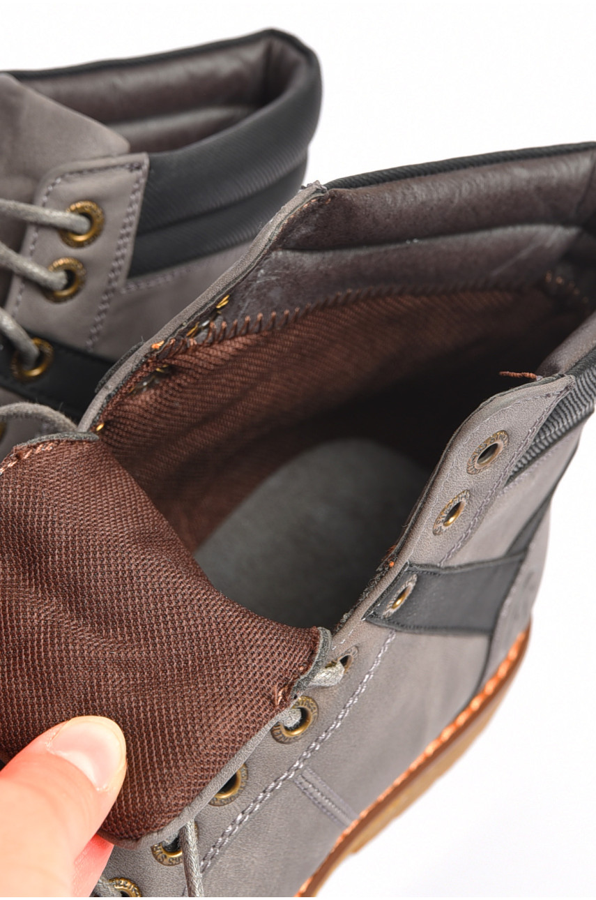 Черевики чоловічі демісезонні сірого кольору 605 187241