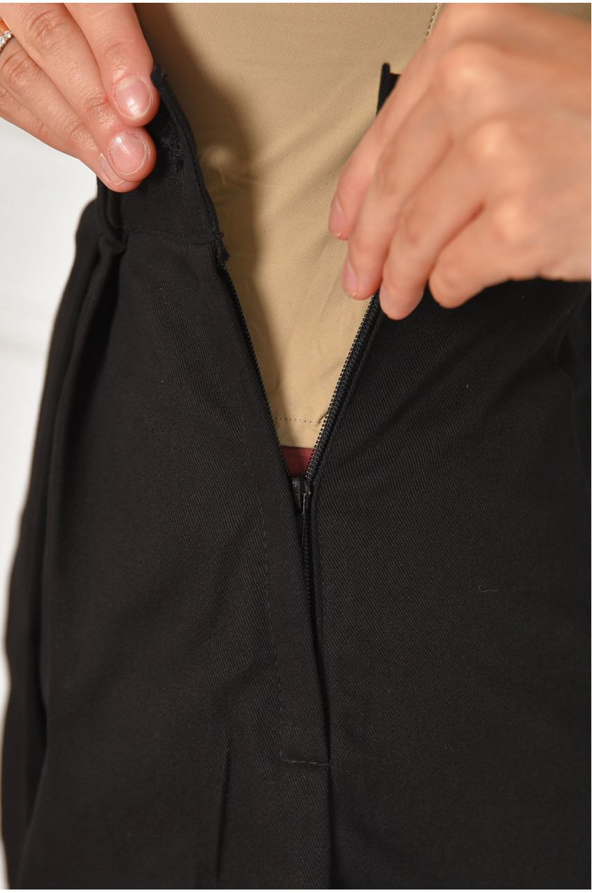 Спідниця-шорти жіноча однотонна чорного кольору 548 187245 Спідниця-шорти жіноча однотонна чорного кольору 548 187245