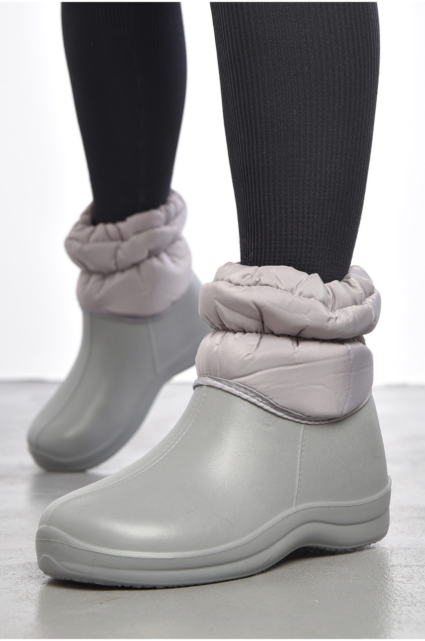 Дутики жіночі на хутрі сірого кольору D337 187256