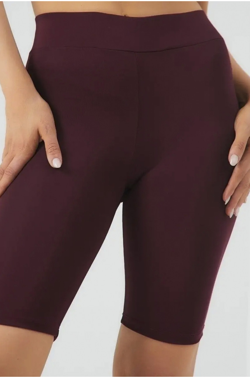 Велосипедки женские бордового цвета 187259 Велосипедки женские бордового цвета 187259