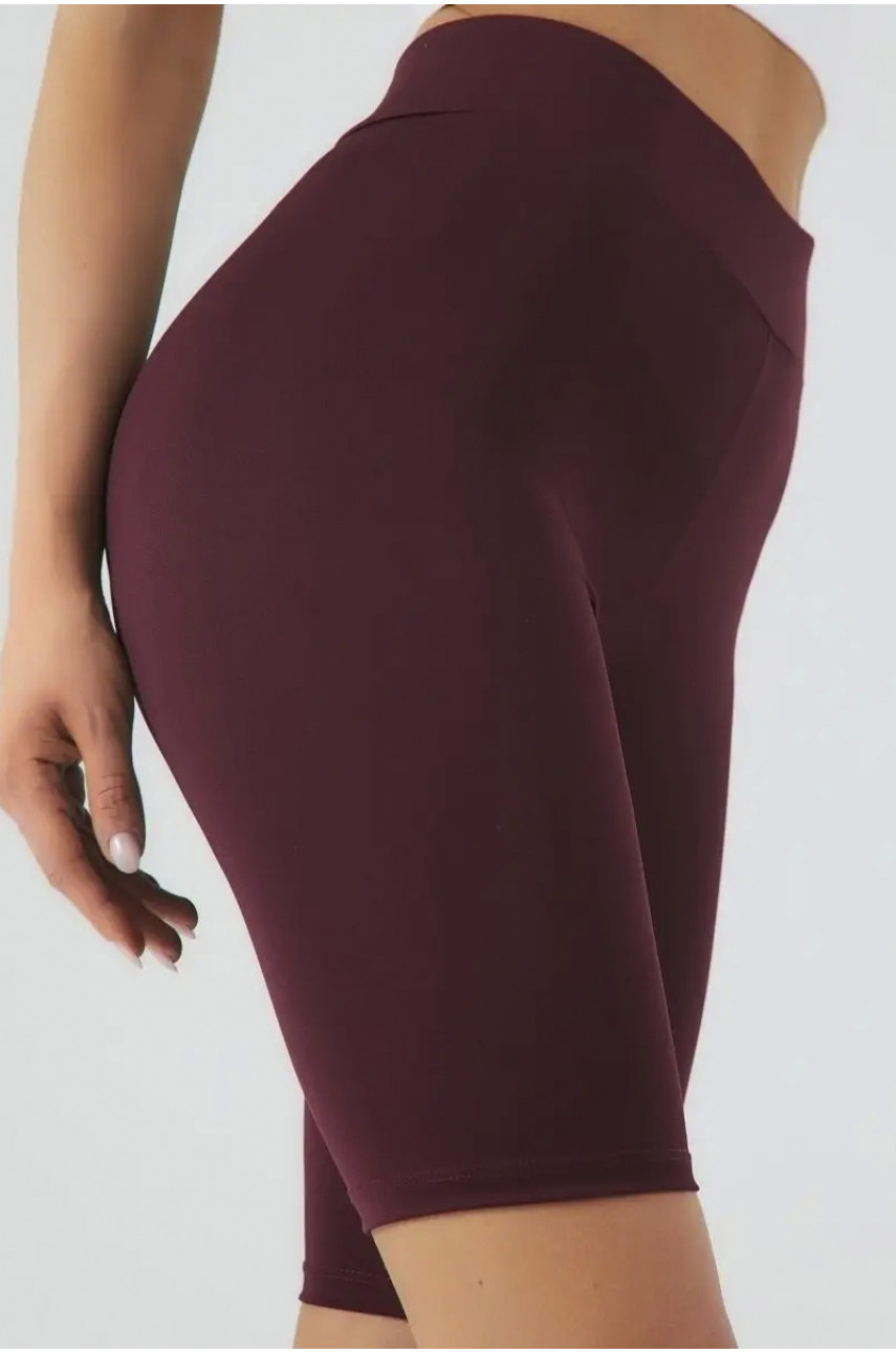 Велосипедки женские бордового цвета 187259 Велосипедки женские бордового цвета 187259