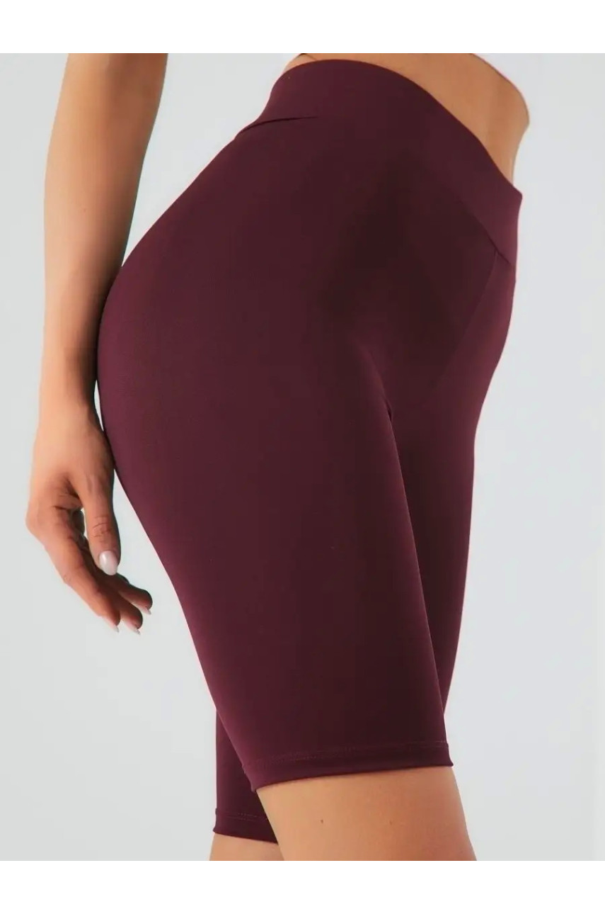 Велосипедки женские бордового цвета 187259 Велосипедки женские бордового цвета 187259