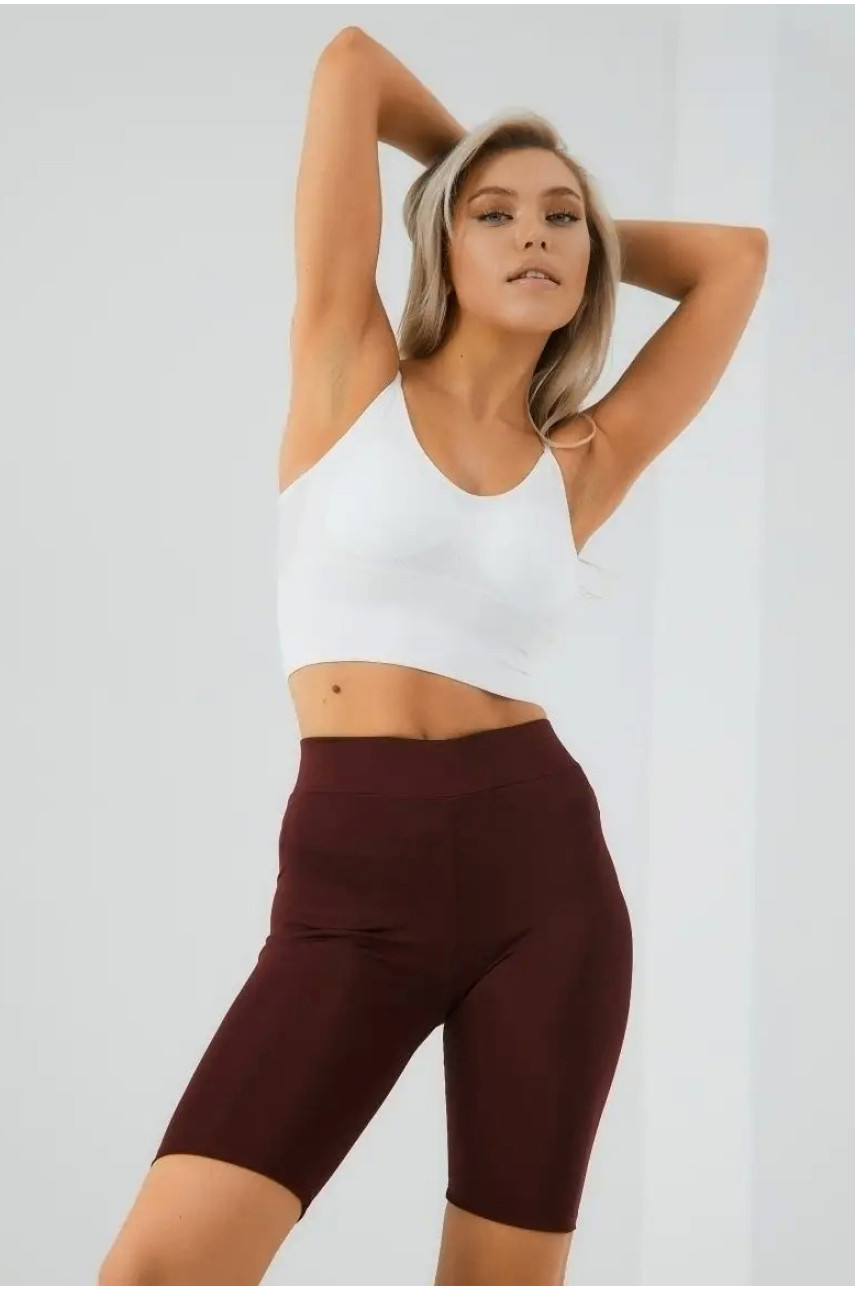 Велосипедки женские коричневого цвета 187265 Велосипедки женские коричневого цвета 187265