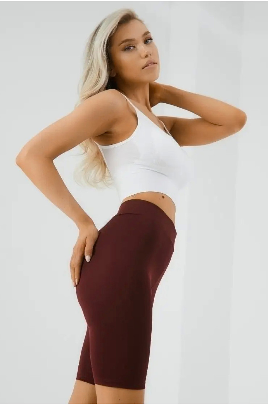 Велосипедки женские коричневого цвета 187265 Велосипедки женские коричневого цвета 187265