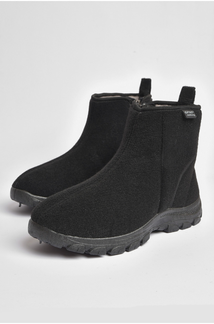 Бурки мужские на меху черного цвета МА-1102А 187277