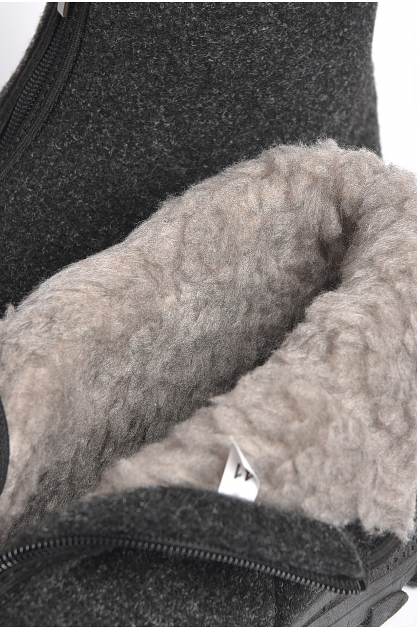 Бурки чоловічі на хутрі  темно-сірого кольору МА-1101DG 187279