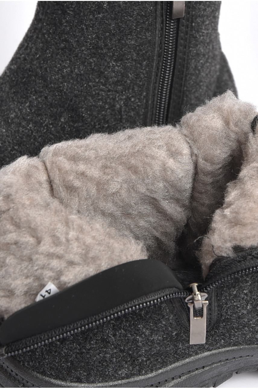 Бурки чоловічі на хутрі  темно-сірого кольору МА-1102DG 187280