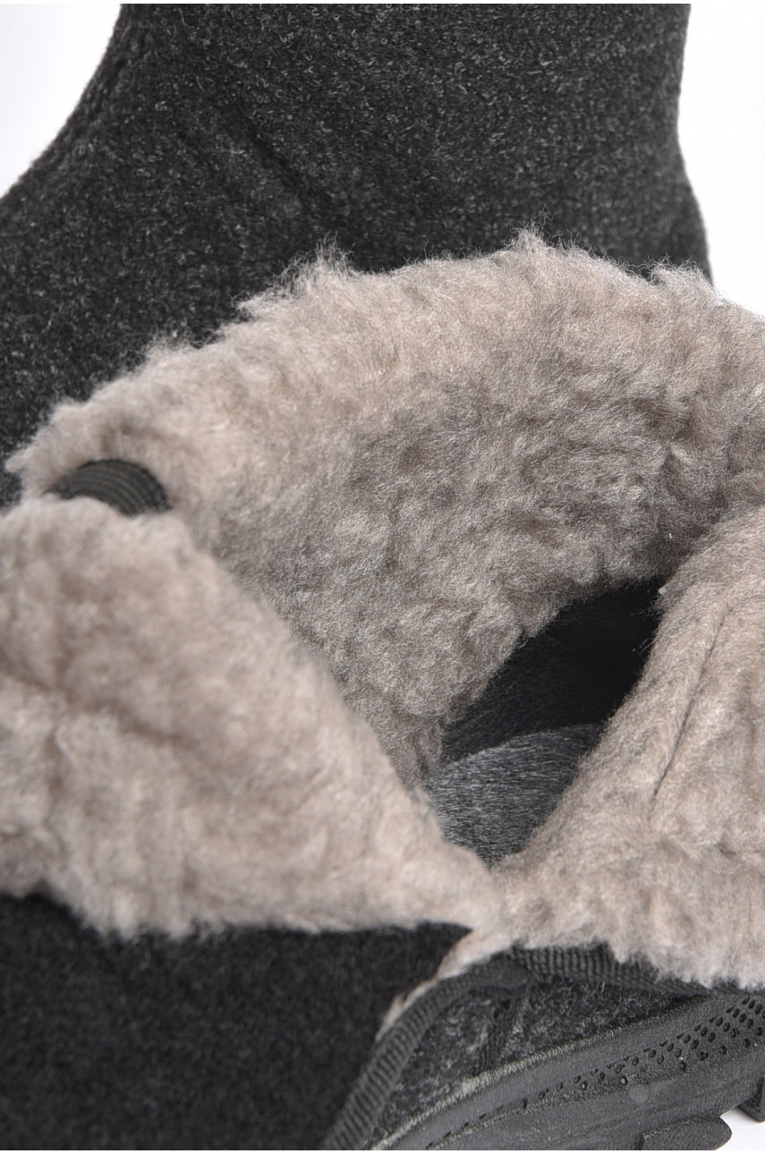 Бурки чоловічі на хутрі  темно-сірого кольору МА-1103DG 187281