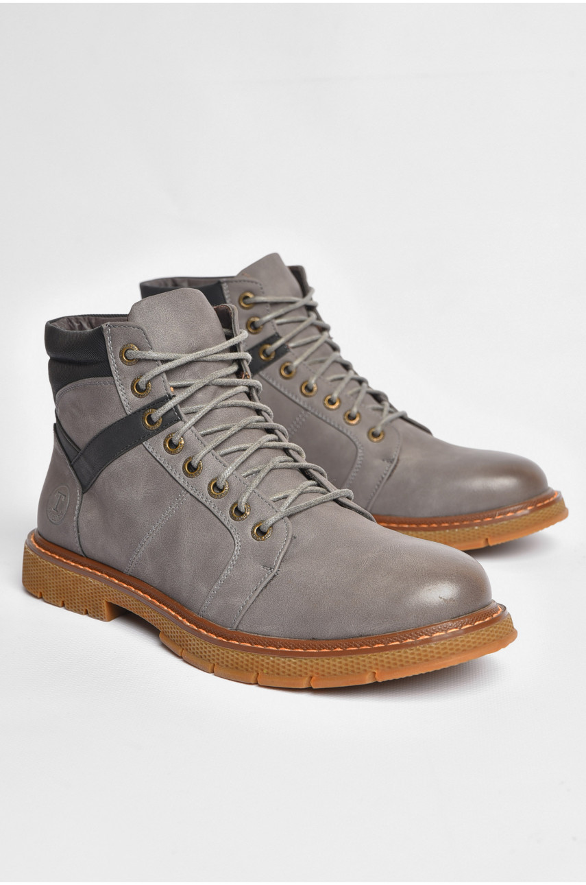 Черевики чоловічі демісезонні сірого кольору 605 187290