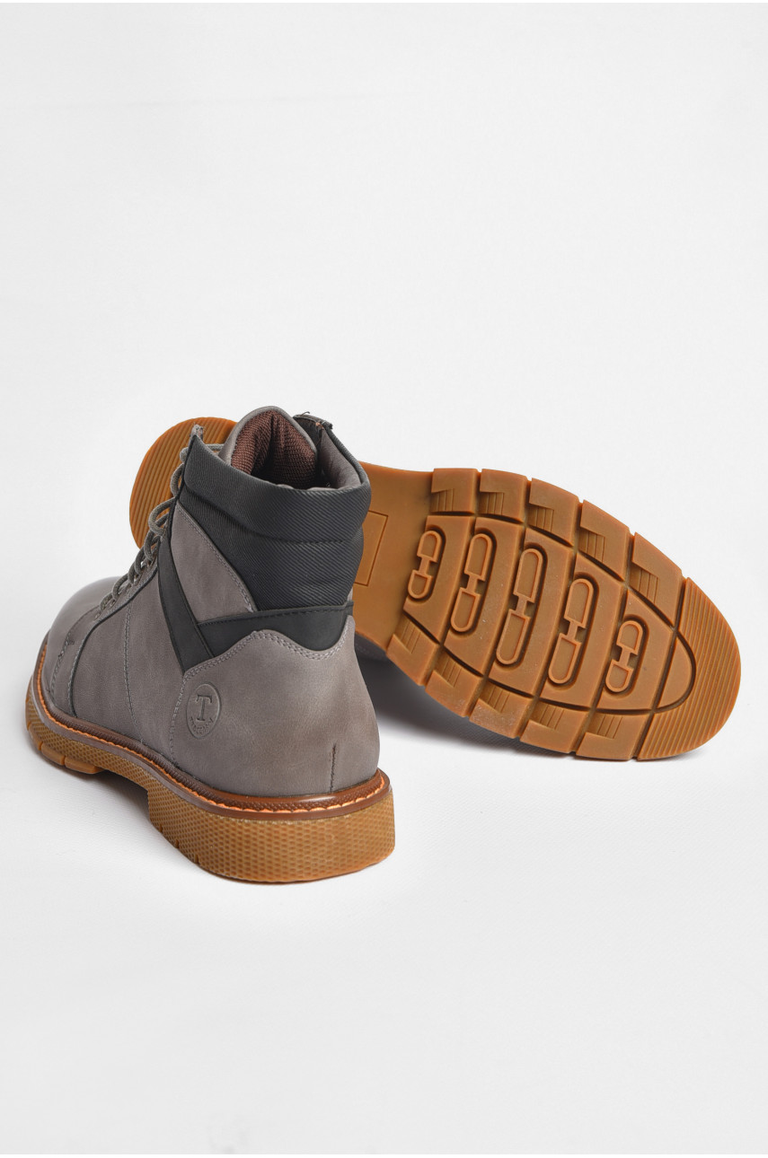 Черевики чоловічі демісезонні сірого кольору 605 187290