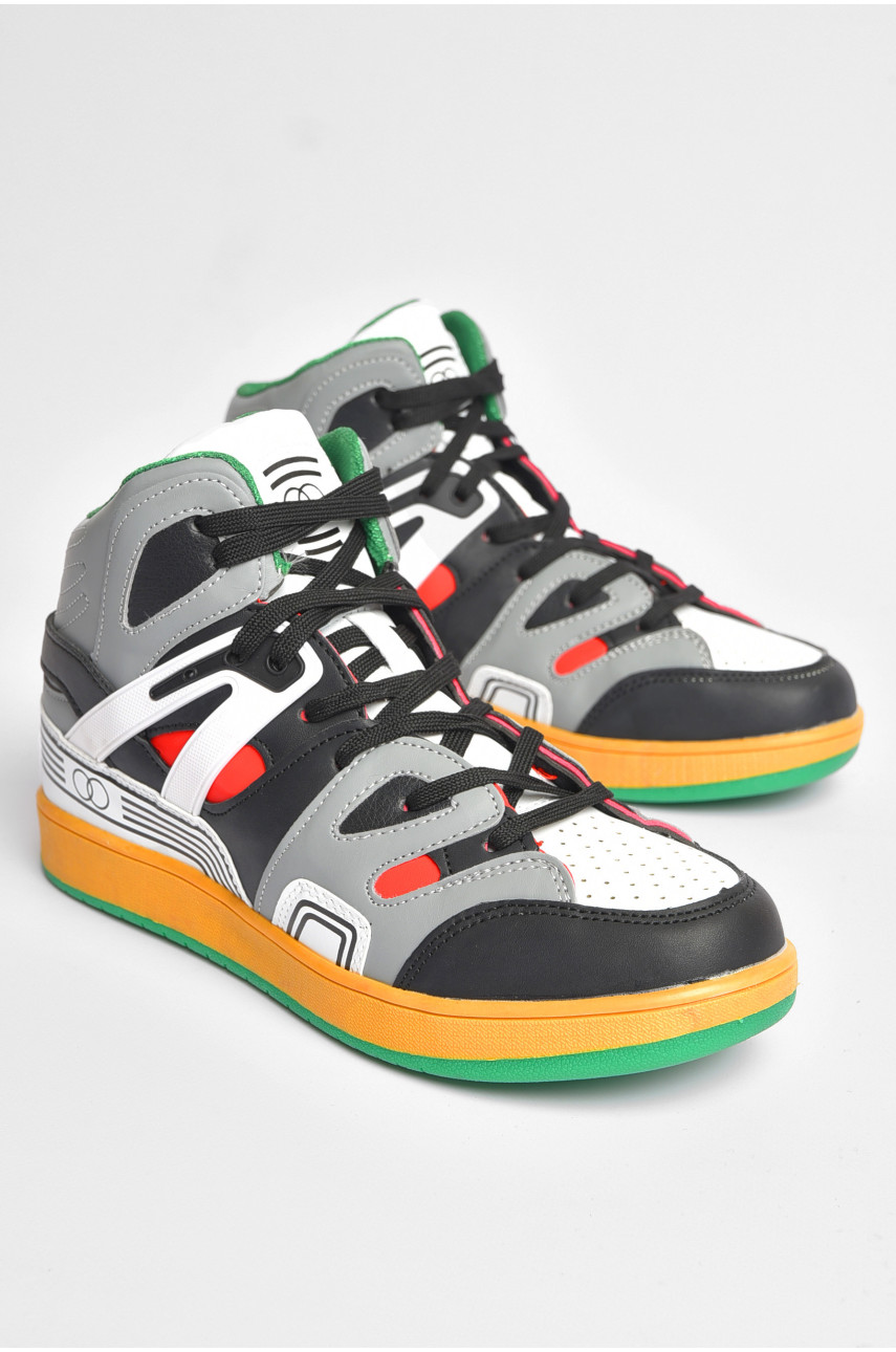 Кросівки чоловічі сірого кольору на шнурівці 8939-4 187318