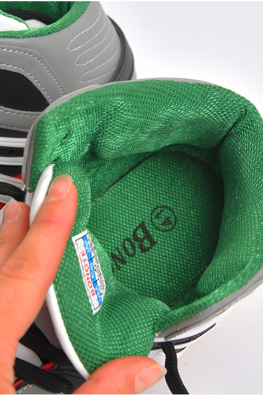 Кросівки чоловічі сірого кольору на шнурівці 8939-4 187318