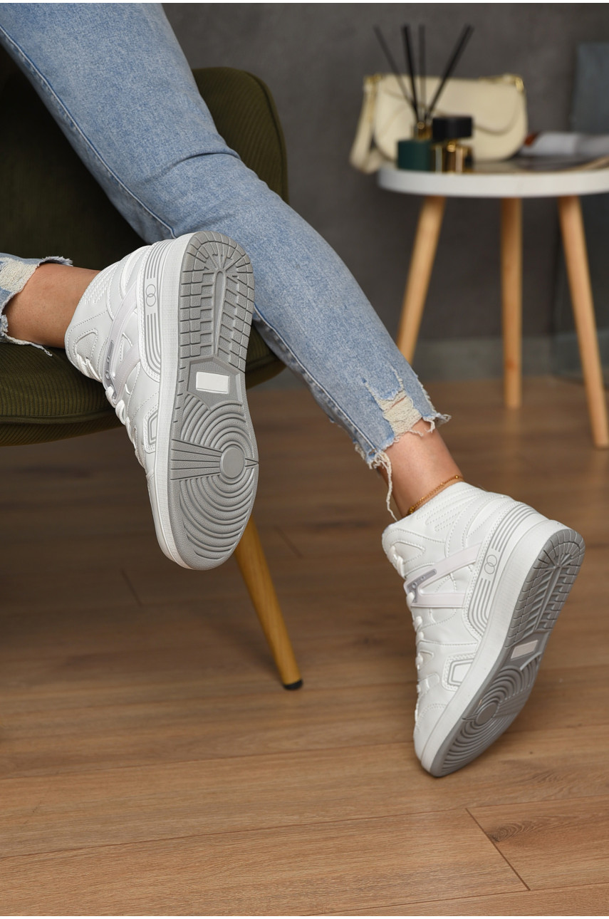 Кросівки жіночі білого кольору на шнурівці 8939-5 187326 Кросівки жіночі білого кольору на шнурівці 8939-5 187326