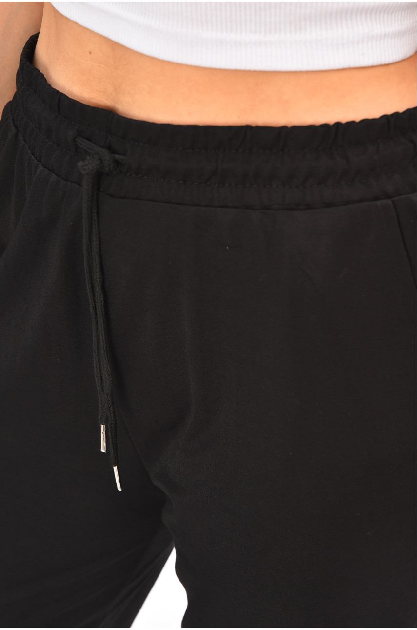 Бриджі жіночі напівбатальні однотонні чорного кольору 2783 187336