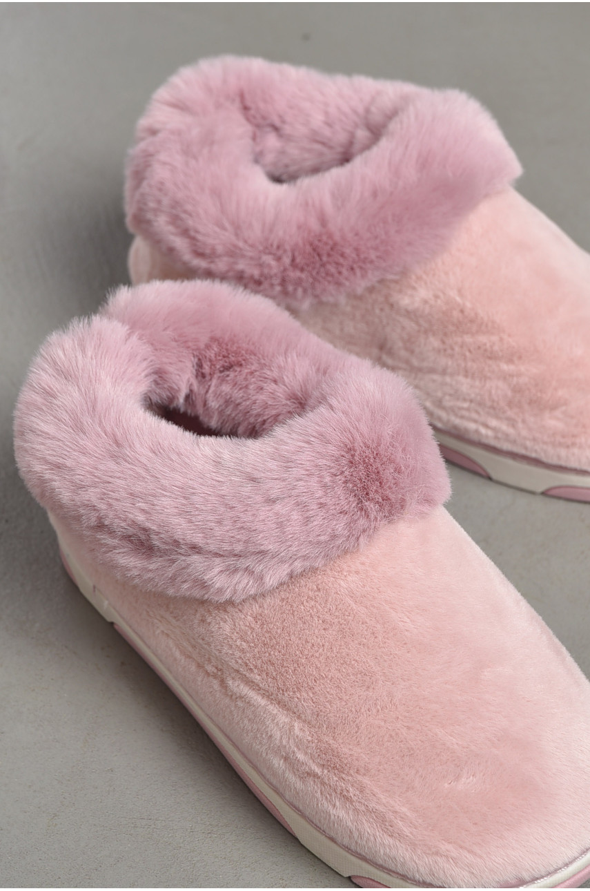 Капці домашні жіночі теплі рожевого кольору ХКН9 187358 Капці домашні жіночі теплі рожевого кольору ХКН9 187358