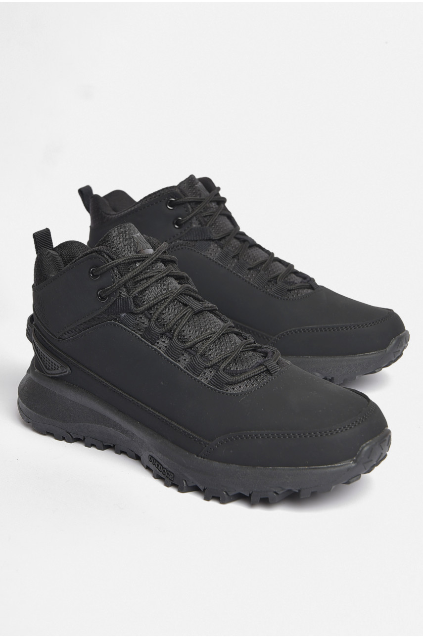 Черевики чоловічі зимові на хутрі чорного кольору 9051-3 187359