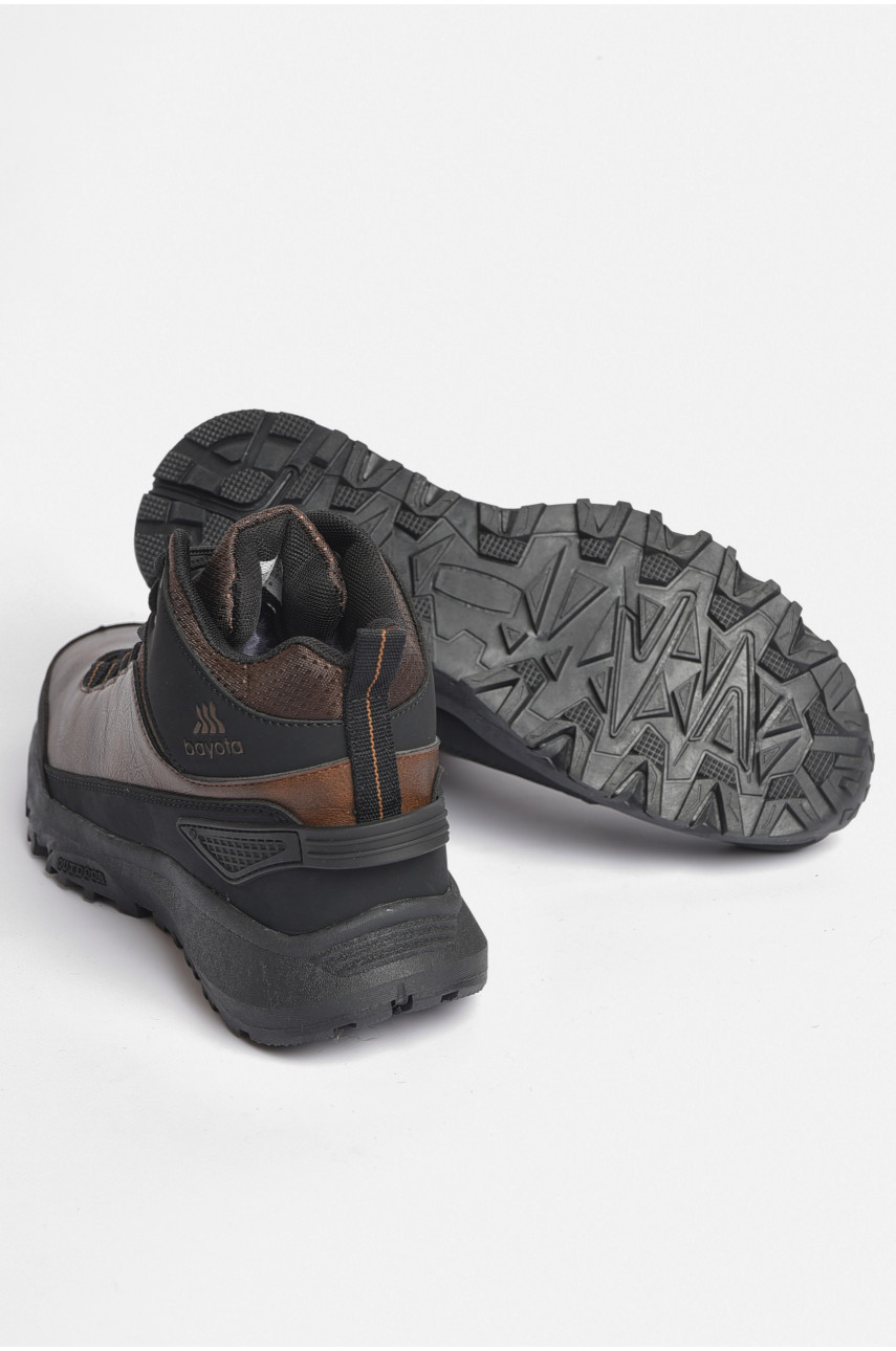 Черевики чоловічі зимові на хутрі коричневого кольору 9051-5 187360 Черевики чоловічі зимові на хутрі коричневого кольору 9051-5 187360