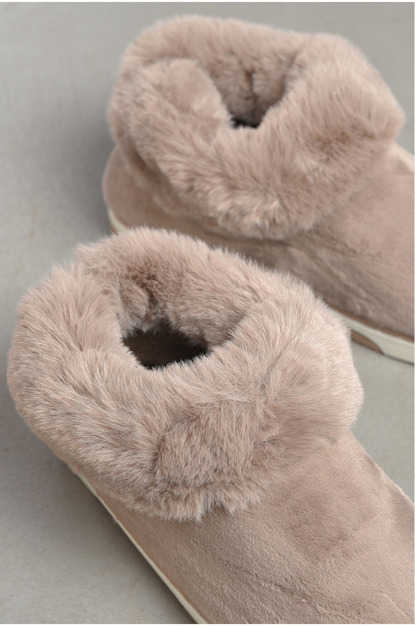 Тапочки домашние женские теплые цвета мокко ХКН9 187365