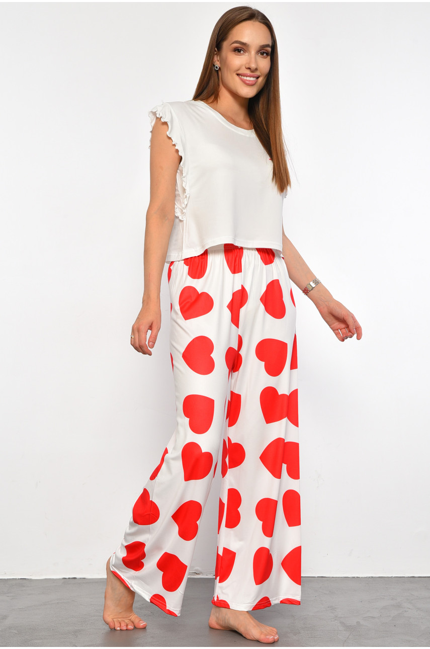 Пижама женская белого цвета с принтом 60025 187376 Пижама женская белого цвета с принтом 60025 187376